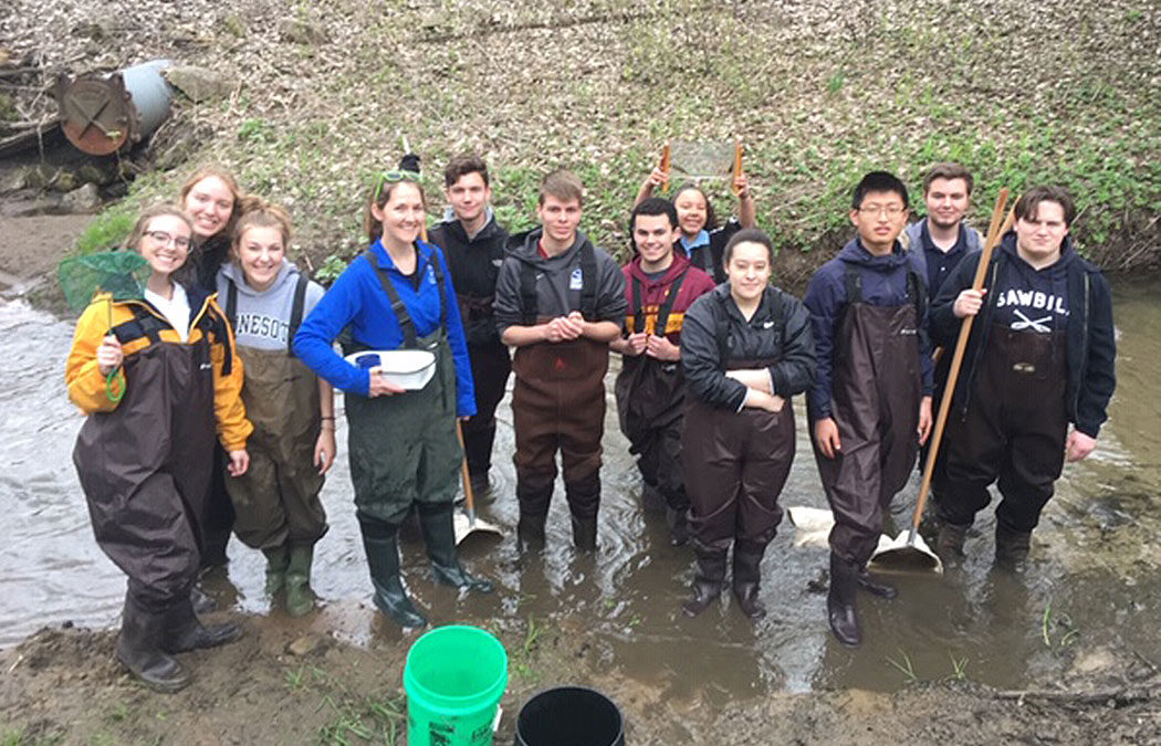 Saint Mary’s students partner with Cotter High School to survey Gilmore Creek