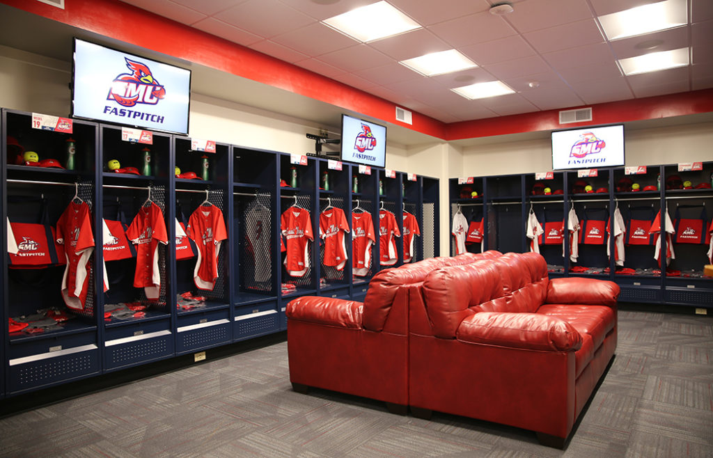 The Cardinal Women's Softball Locker Room