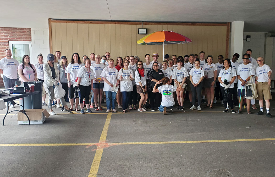 Staff and faculty participate in Phillips West community cleanup